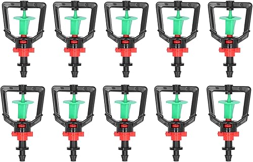 Zerodis 10 boquillas giratorias de 360 grados, micro boquilla de pulverización de refracción de aspersores, boquilla de micro tipo G, boquilla de