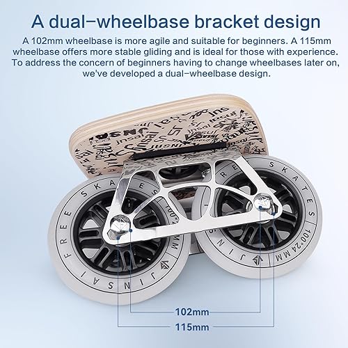 Miniatura 7 de Freesktes Drift Board Brush Street Transport Big Wheel Road Board High Elastic Super Wheel Race Marathon Tabla entera Split Skateboard-Rueda de