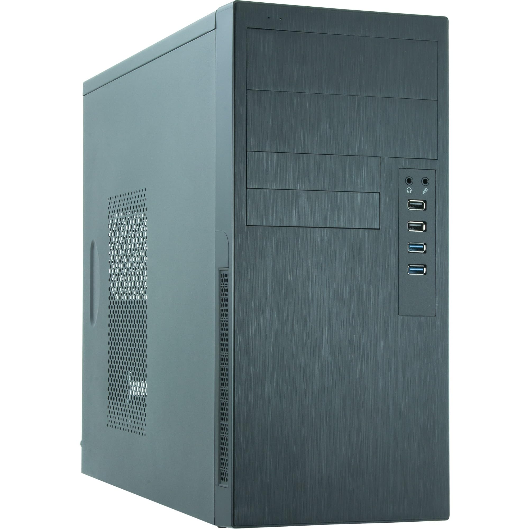 Chieftec HO-11B Torre Negro 350 W - Caja de ordenador (Torre, PC, SECC, Negro, Micro ATX, 14 cm)