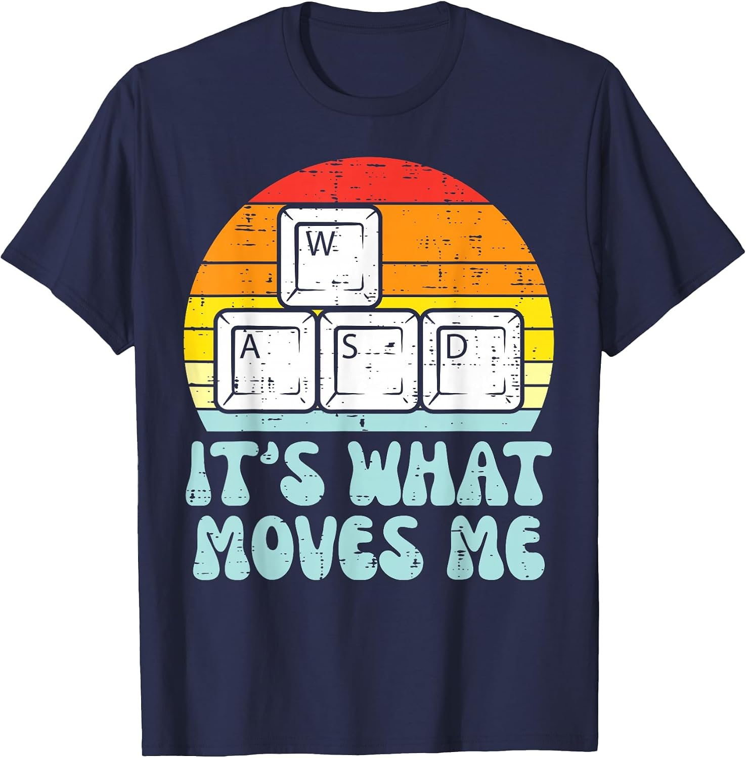 WASD What Moves Me PC Gaming Retro Gamer Men Boys Kids Teen T-Shirt image 4
