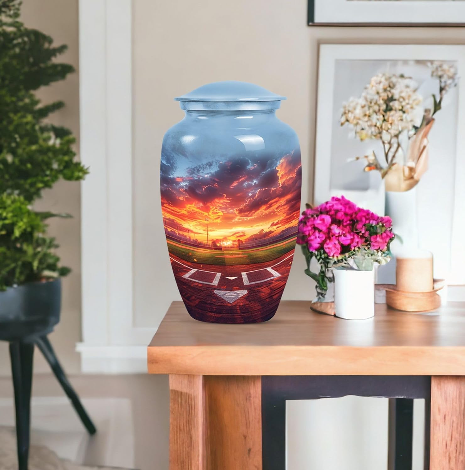 Baseball Urns for Human Ashes Adult Man - Large Urns for Adult Human Ashes Male & Female - Funeral Cremation Urn for Mom, Dad, Men & Women - 10 Inch - Memorial Urn with Velvet Bag - Image 7