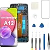 Samsung Galaxy A12 A125U スクリーン 交換用 フレーム A12 Nacho a127 s127dl a125a a125w LCD ディスプレイ タッチ デジタイザー アセンブリ 修理ツールキット付き 6.5インチ