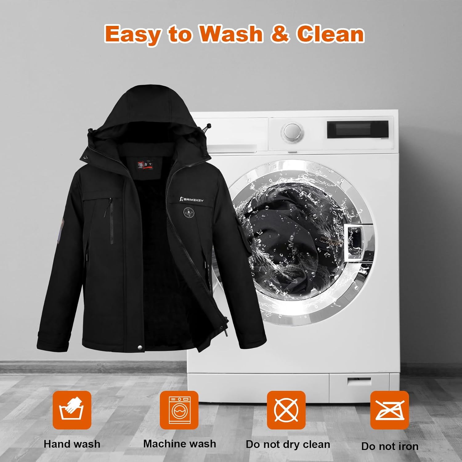 Heated Jacket for Women with 20000mAh Battery Pack Fleece Lining Womens Heated Coat Waterproof Skiing Hunting - Image 8