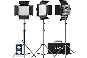 GVM 3-Pack LED Video Lighting Kit: Illuminate Your Shots with Control and Versatility