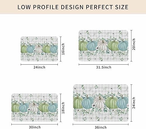 Vista 549 de Tapete de Feliz Navidad, tapete antideslizante para puerta delantera, baño, cocina, dormitorio, patio, entrada, 16 x 24 pulgadas, rojo, negro y verde