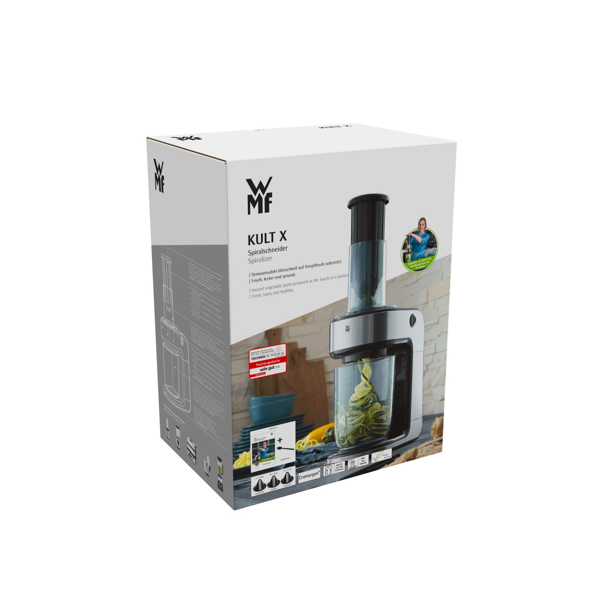WMF KULT X, Affettatrice a Julienne per Verdure, 1.2 l, 80 W, Argento