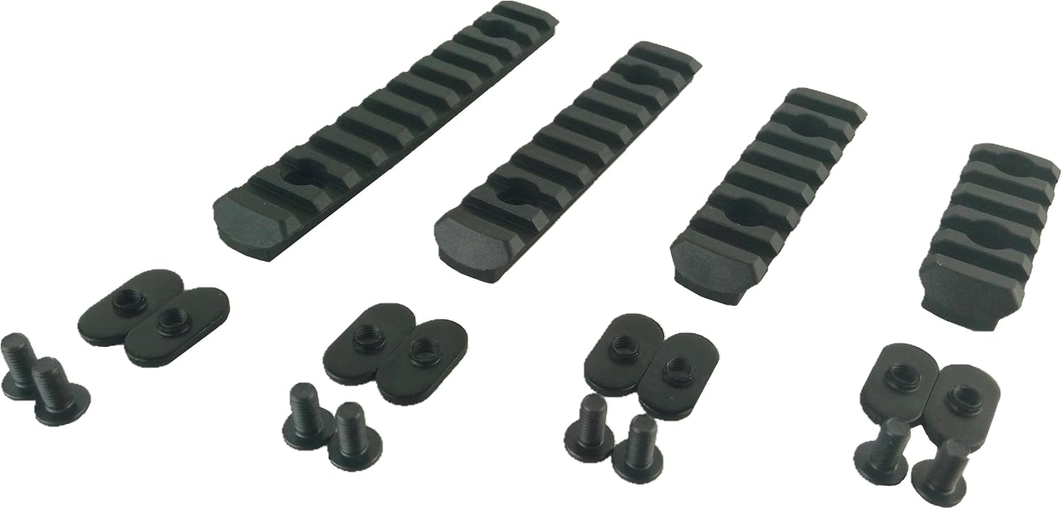 loglife 4pcsrail-BK1 Polymer Rail Section Kit for MOE Handguard L5 L4 L3 L2 Sizes