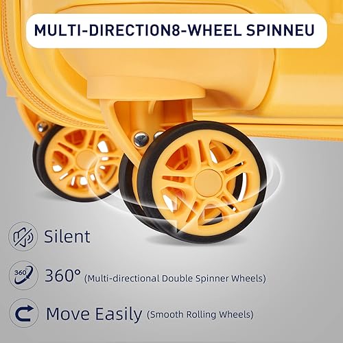 Miniatura 3 de imiomo Juego de equipaje de 3 piezas, maleta de viaje con ruedas giratorias, bloqueo TSA, juego de maletas ligeras de carcasa dura para hombres y