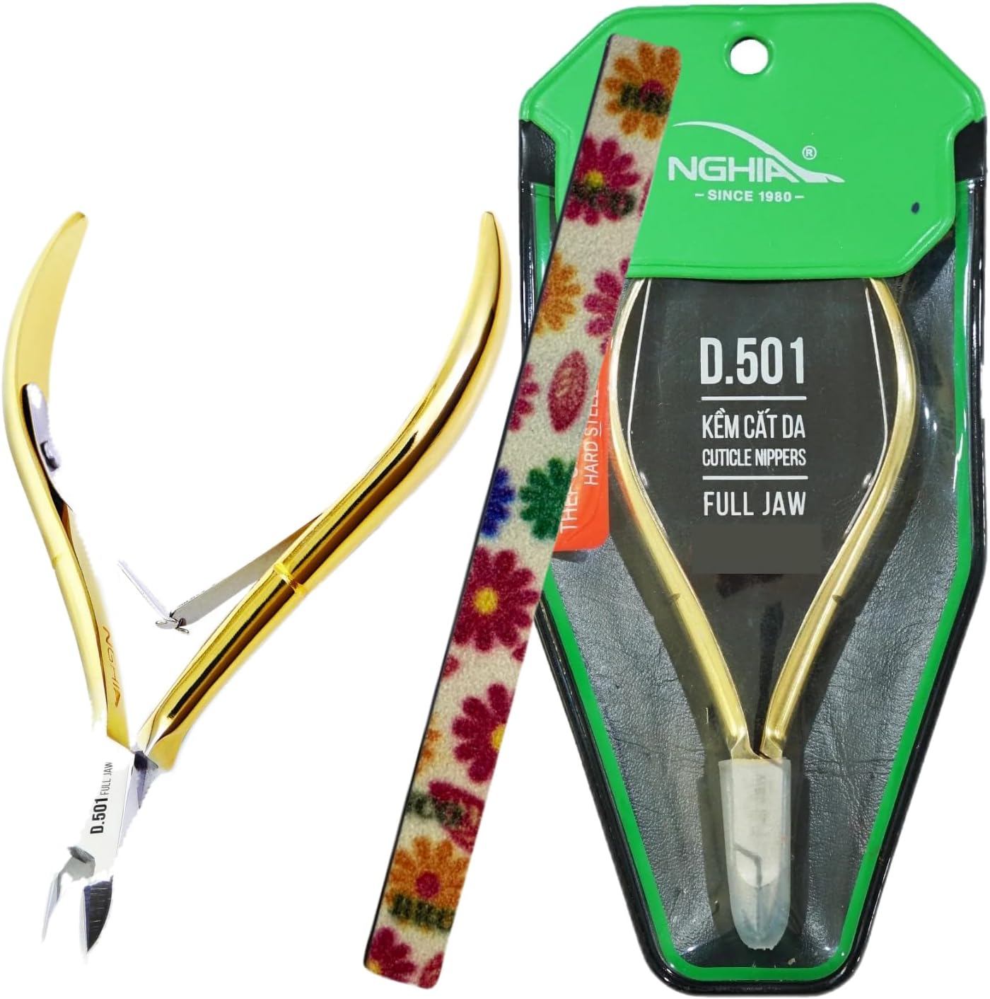 Professional Steel Cuticle Nipper C-118 (Previously D-501) Osimihome Gold Plated Cuticle Cutter Trimmer Manicure Tools with Double Spring– Perfect Nail Care Tool at Home/Spa/Saloon(1 Pcs)