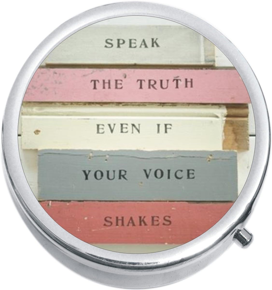 Speak The Truth Quote Medicine Vitamin Pill Box Portable