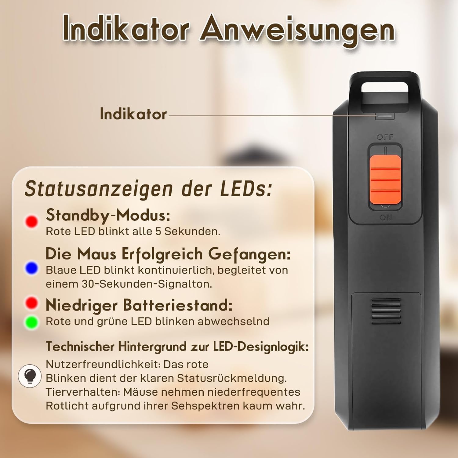 YETEE Rattenfalle Elektrisch,Mausefalle für Drinnen,Rattenfallen Schlagfallen Eine Hochspannung von 1800 V tötet Mäuse sofort,Elektrische Mausefalle,Mäusefalle Elektrisch,Wirksam für Kleine Mäuse