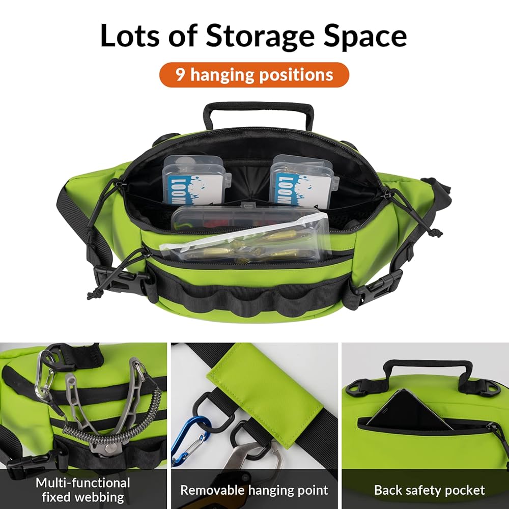 Fishing Fanny Pack For Men THKFISH Waterproof Fishing Tackle Waist