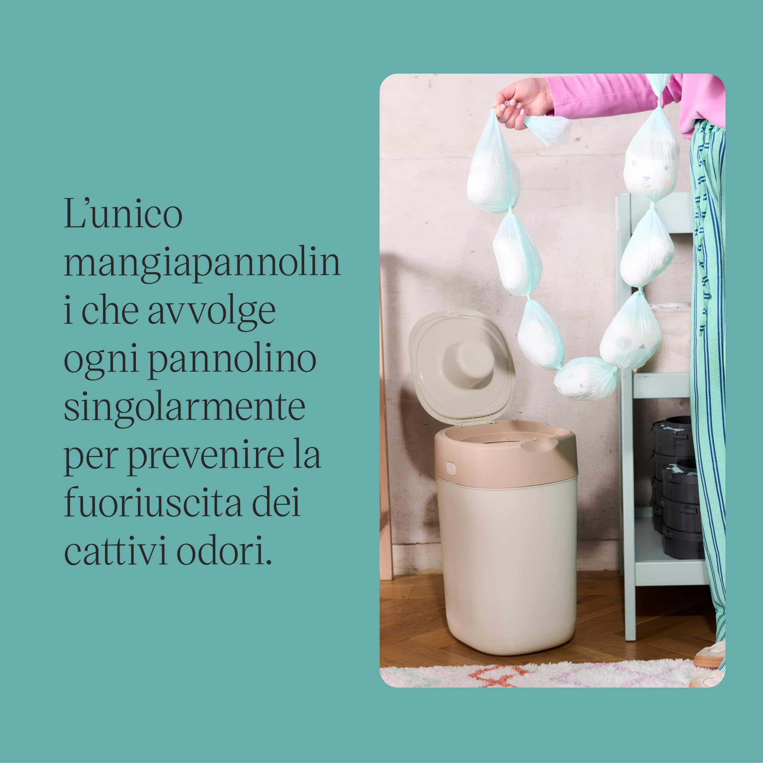 Tommee Tippee Mangiapannolini Twist & Click, + 1 Ricarica da 10,5 m, Crema