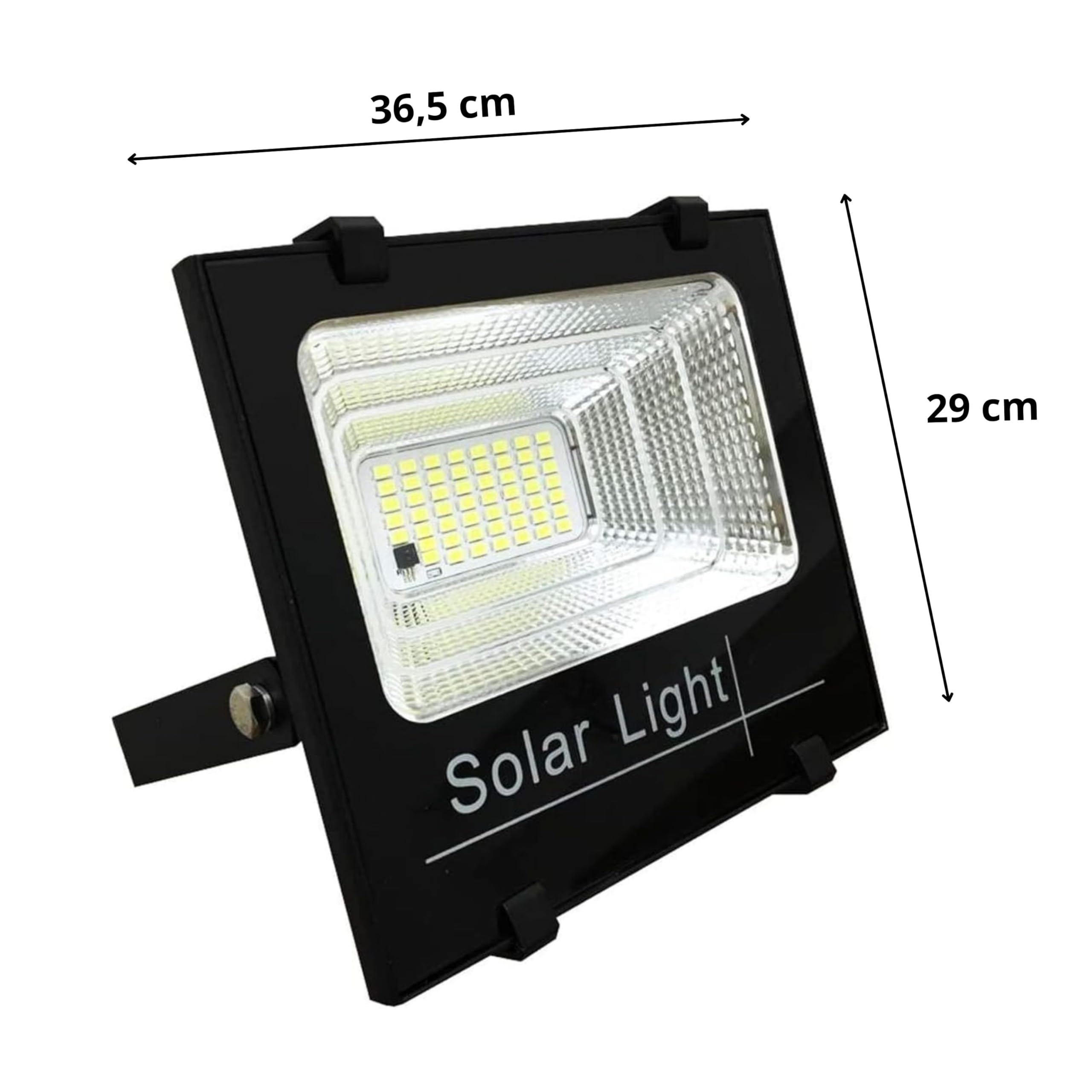 YASTA Faro LED Solare da Esterno 800W PRO Luce Fredda con Telecomando | Batteria a lunga durata, display integrato, sensore crepuscolare automatico, impermeabile IP67 per giardino e strade