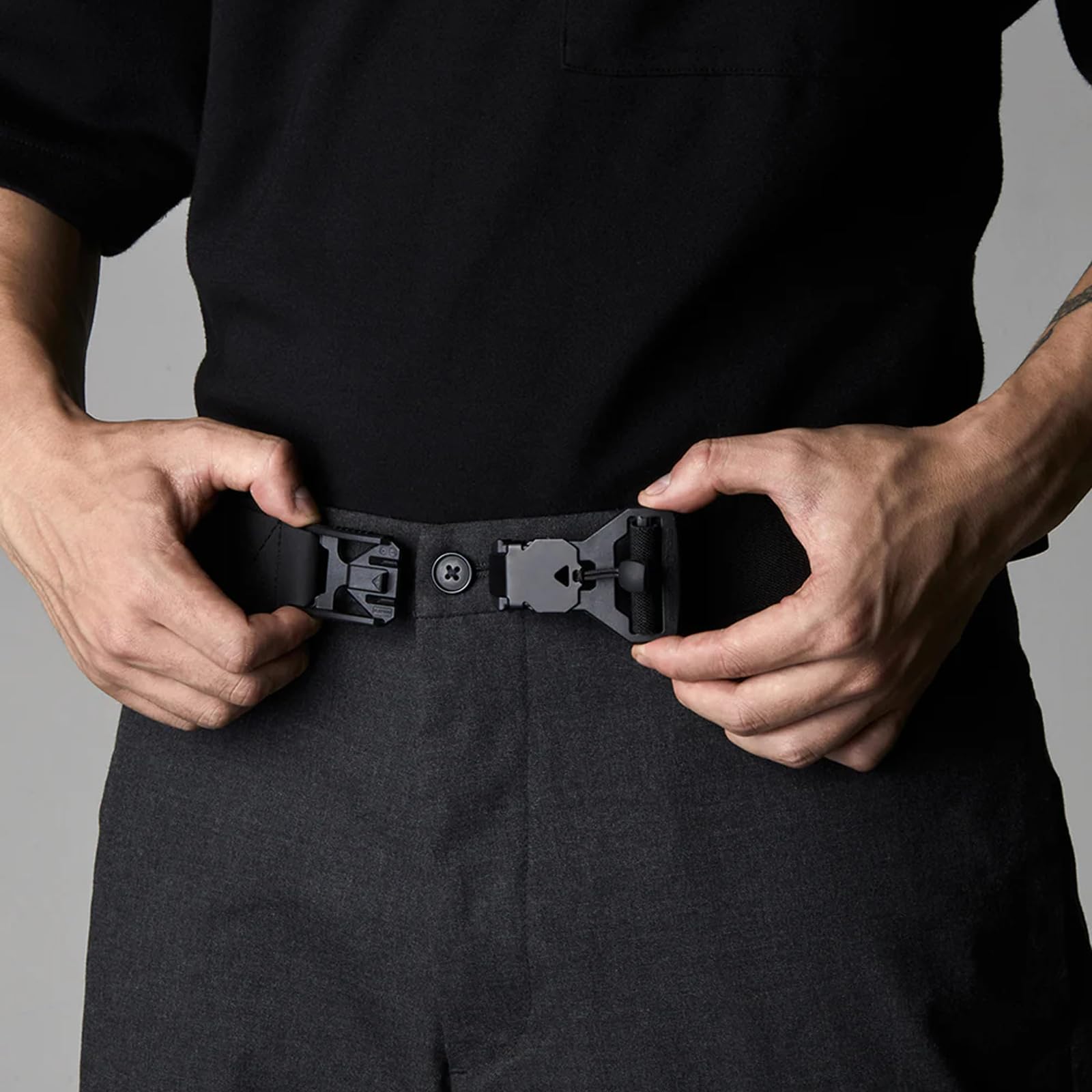 ALPAKA Stealth Belt – Taktischer Gürtel mit Magnetverschluss | Schnellverschluss, dehnbares Nylon, verstellbar & lochlos, für Einsatz, Arbeit & Wandern, EDC