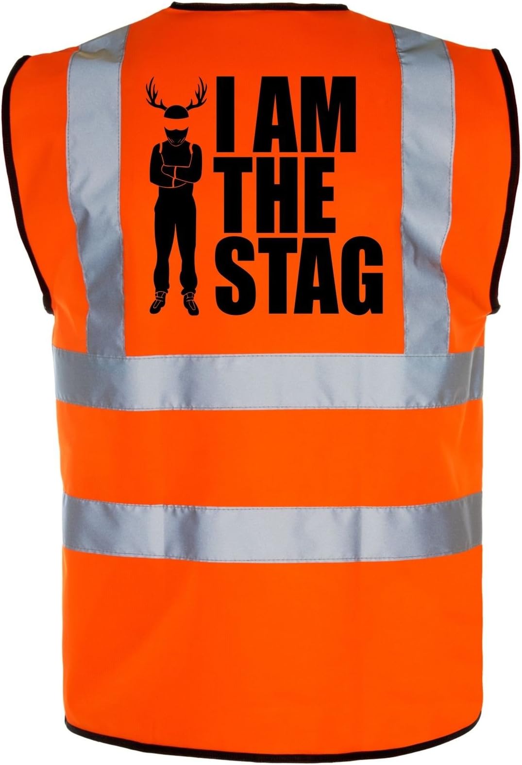 I AM The STAG STAG DO Party Groom Hi-Vis High-Viz Vest/Waistcoat | Yellow/Orange