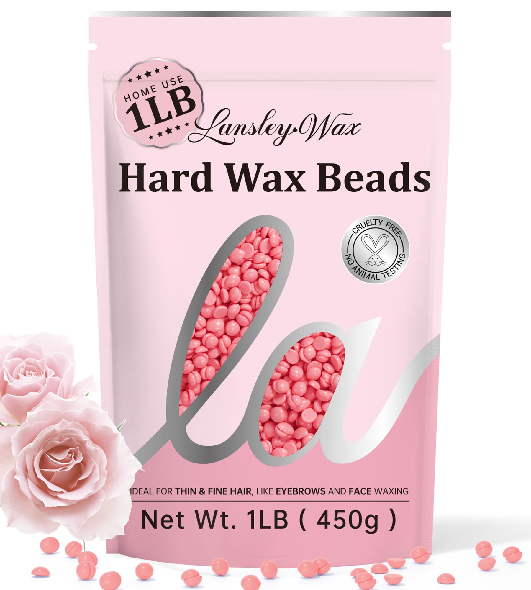 Amazon.com : LANSLEYWAX Pink Hard Wax Beads, 1LB Wax Beans for