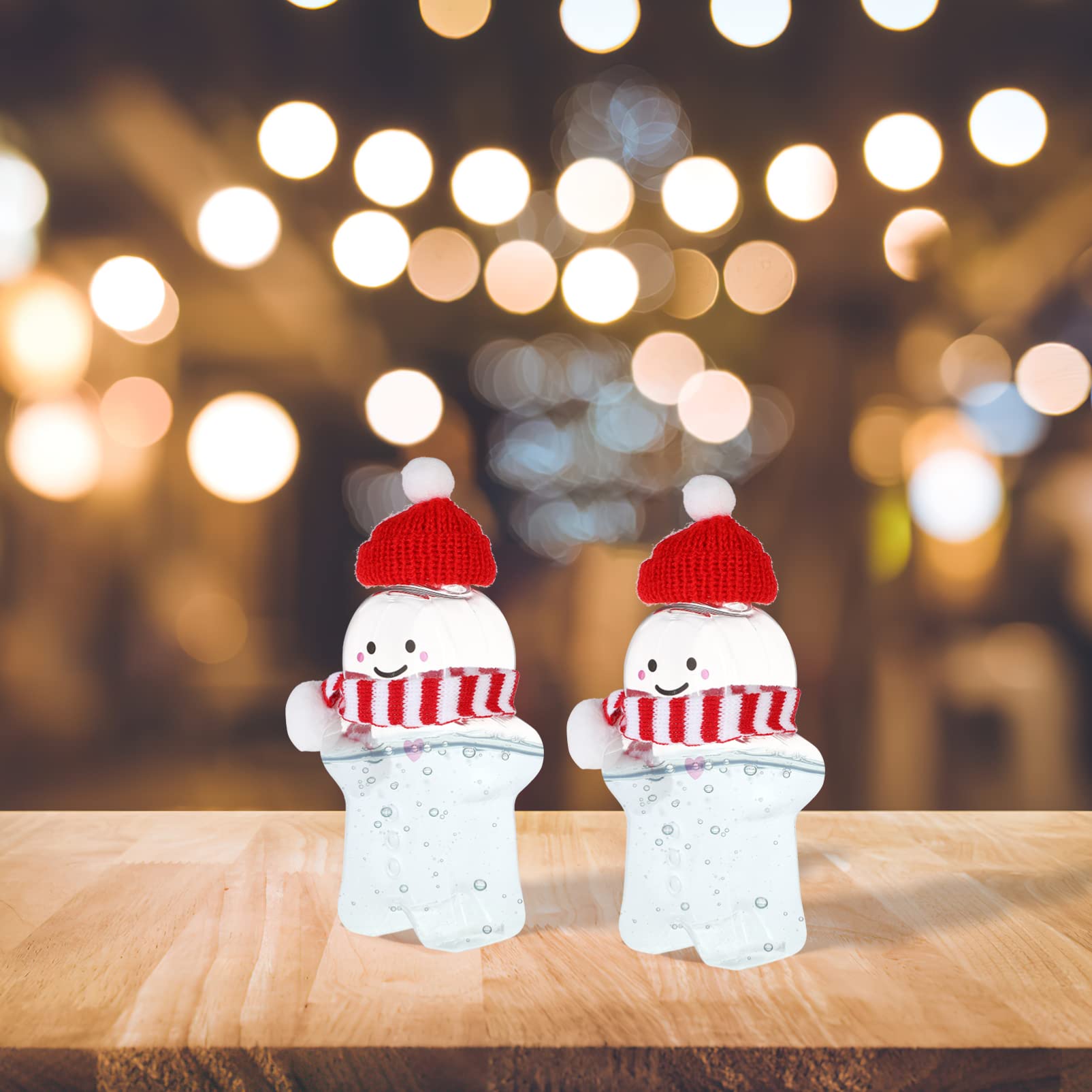 Gadpiparty Set di 15 bottiglie di Natale per biscotti, barattoli di plastica per succhi di frutta con coperchio, bottiglie per bevande di Natale, bottiglie di acqua di Natale, bottiglia di messaggio,