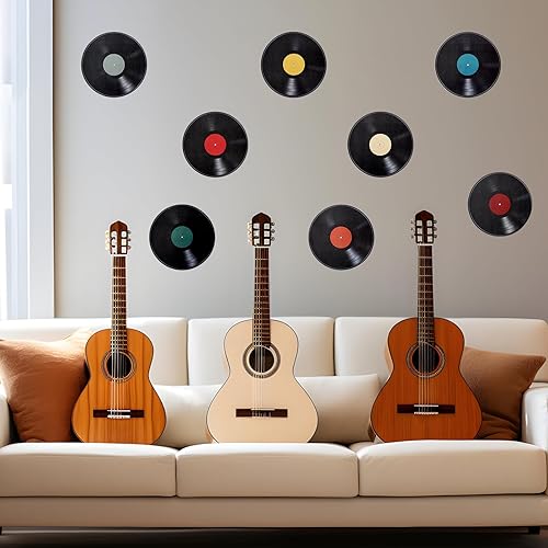 Miniatura 6 de 8 discos de decoración de pared, discos de vinilo decorativos, decoración de discos de vinilo de 9 pulgadas, decoración de pared, calcomanías de