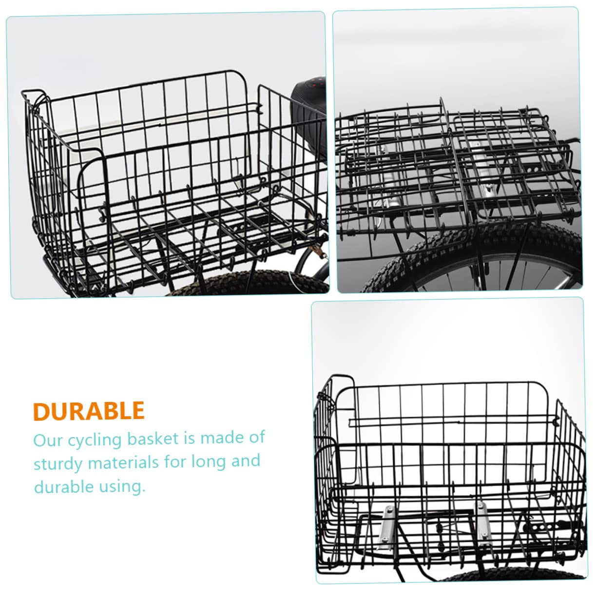 Cesta Trasera para Bicicleta Plegable Capacidad para y Instalación y Almacenamiento para Ciclistas y