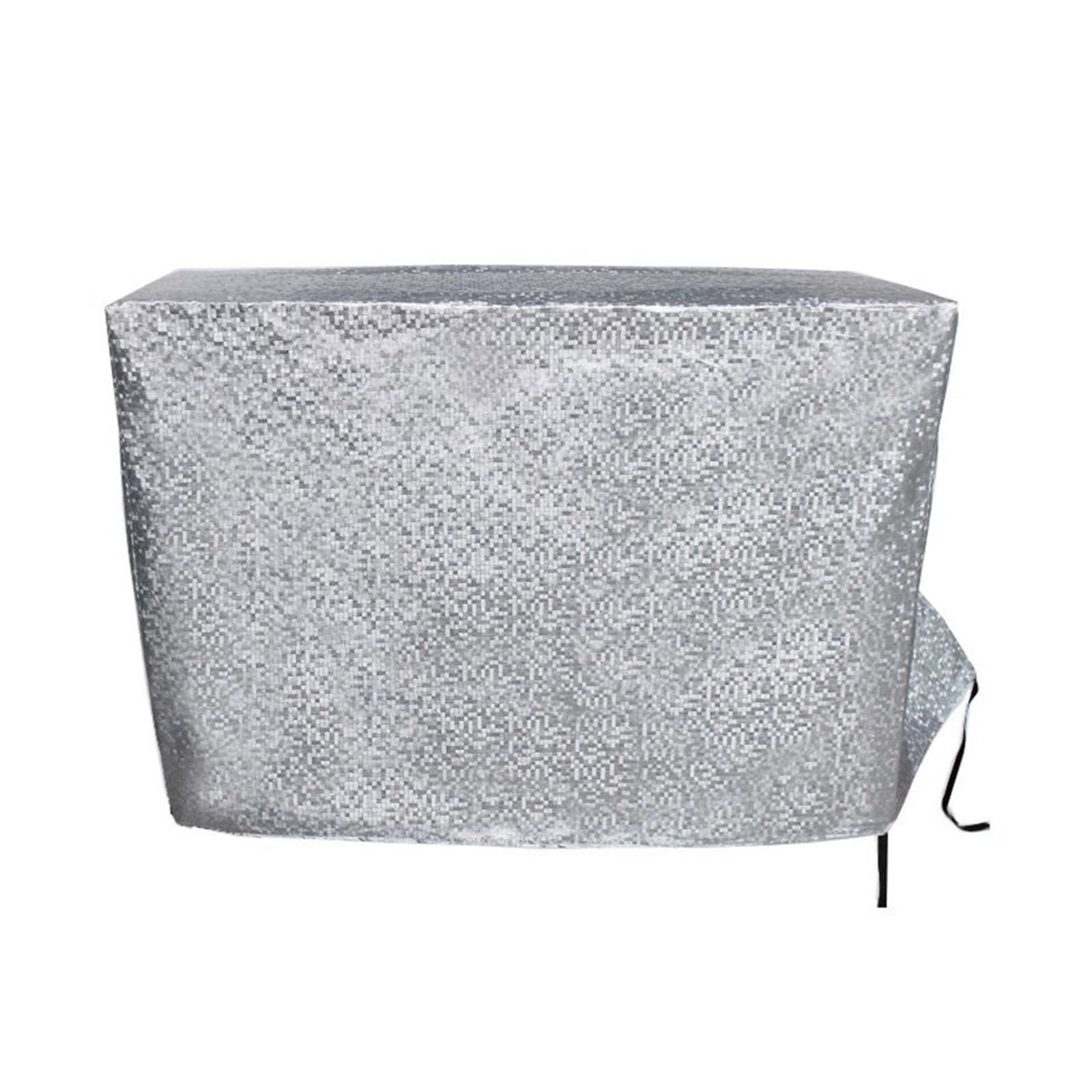HIZON Thickened Air Conditioner Cover Multisize Dustproof Waterproof Dust Cover Silver Sunscreen Cover Outdoor(2P)