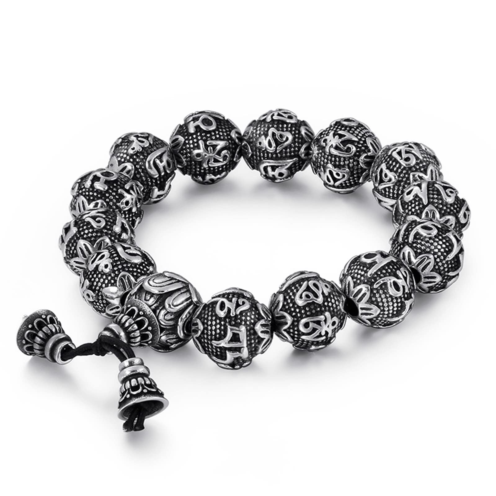 Bracelets d'amitié en acier inoxydable pour adolescentes, bouddhistes et unisexes, 17mm, Acier inoxydable, Sans pierre précieuse