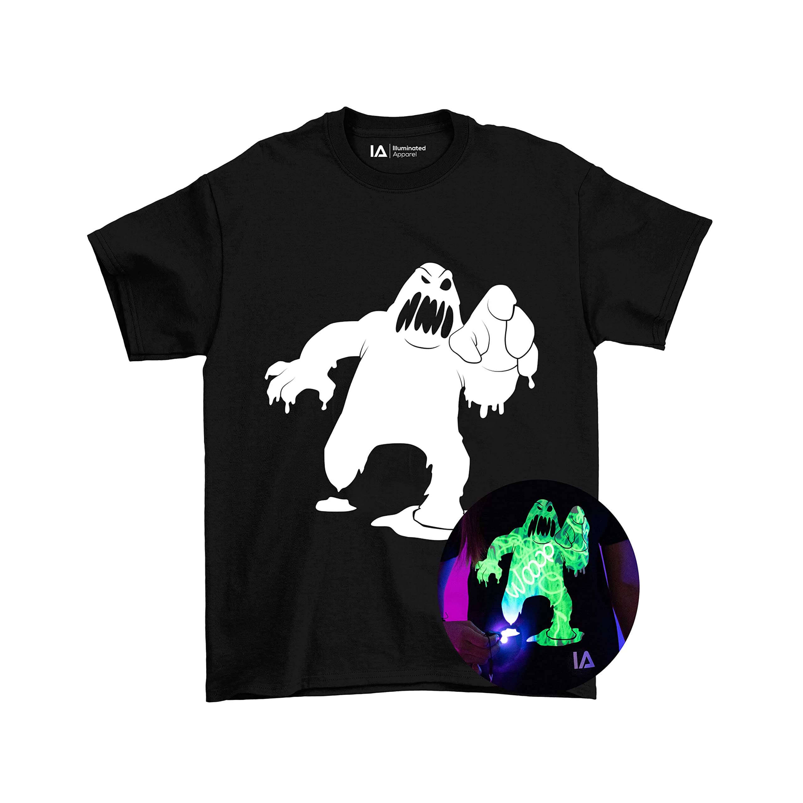 Original Kids Monster Interactive Glow In The Dark T-shirt Illuminated Apparel