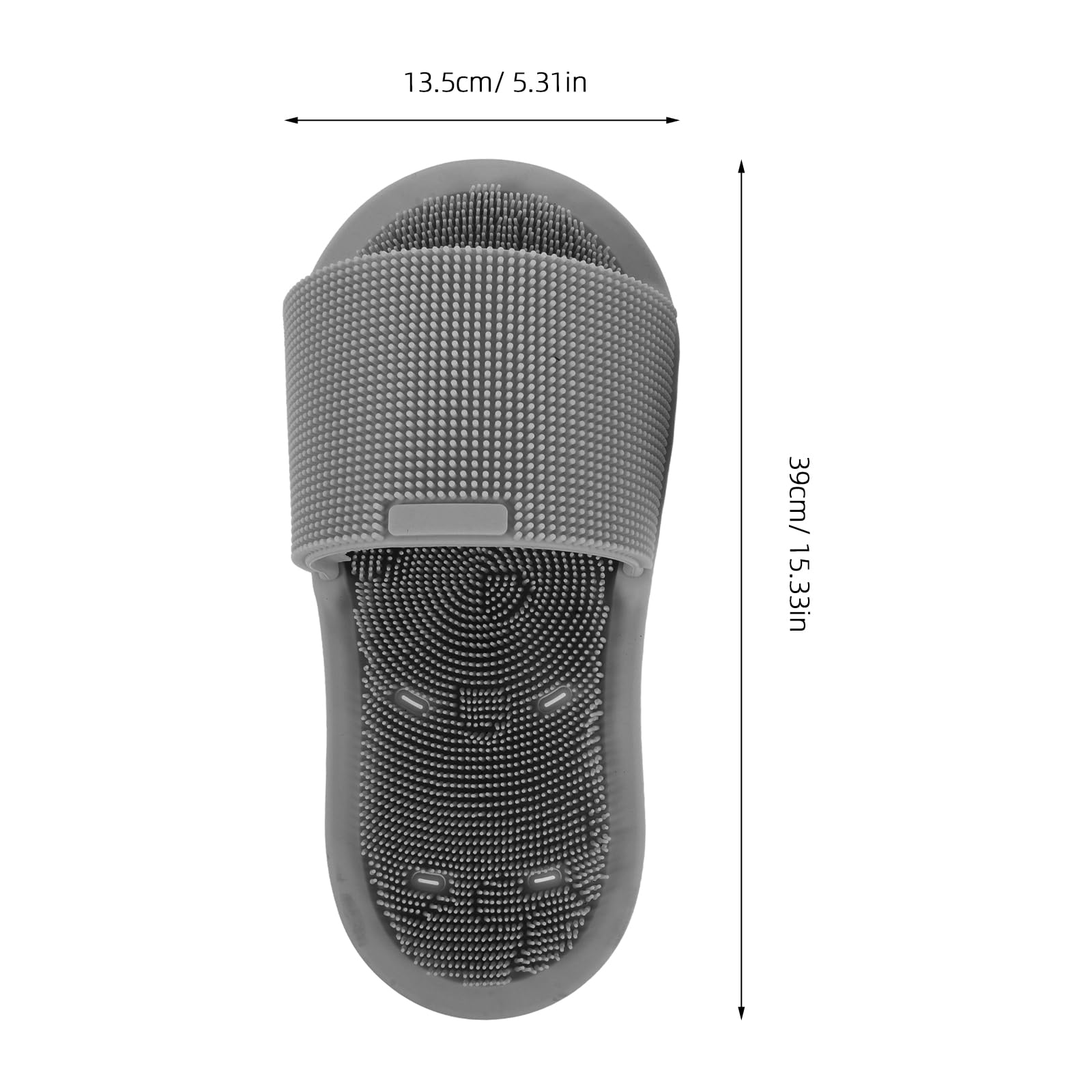 OUNONA Spazzola per Piedi da Doccia in Silicone Morbido Antiscivolo con Setole Massaggianti Esfolianti, Pantofole la Pulizia dei Piedi con Ventosa, per Bagno, Spa e Viaggi (2 Pezzi,
