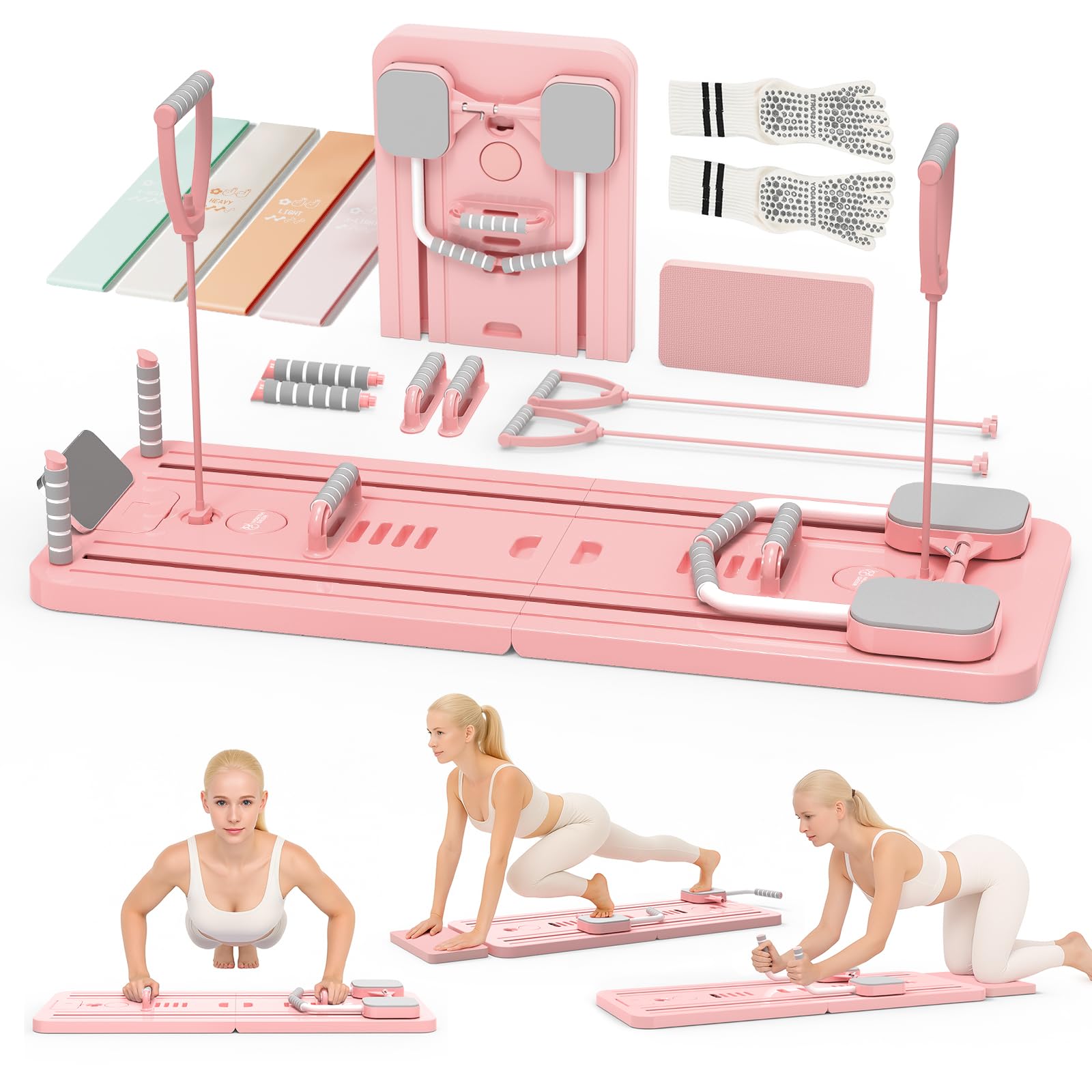 Northdeer Pilates Reformer, 2026 Upgraded Pilates Board, Multifunzionale 8 in 1 Set Pilates per Casa Fitness