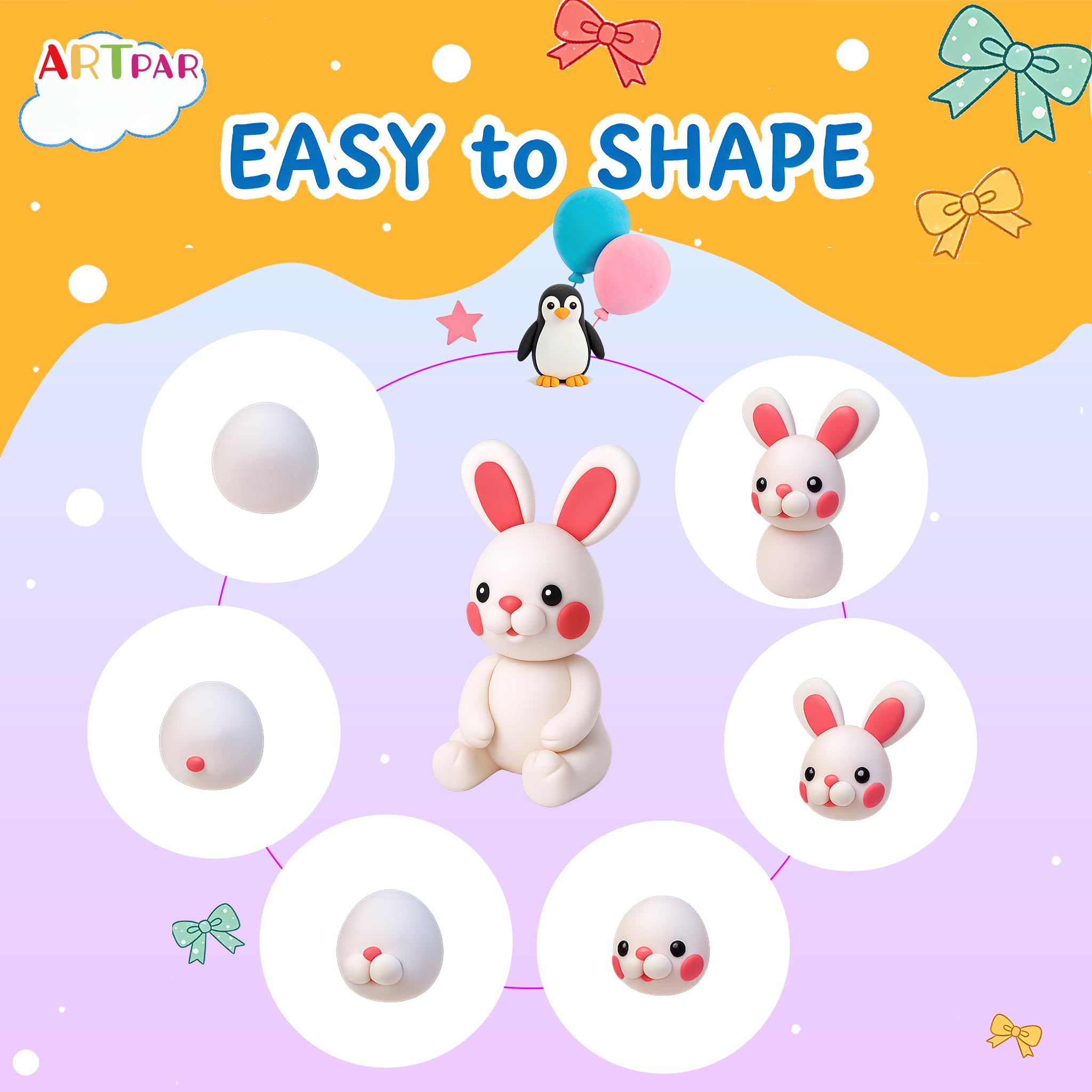 Air Dry Clay for Kids,90 Colors Modeling Model Magic Clay,DIY Molding Clay Starter Kit with Sculpting Tools,Soft and Non-Sticky,Art and Crafts for Boys & Girls 3-12 Years Old.