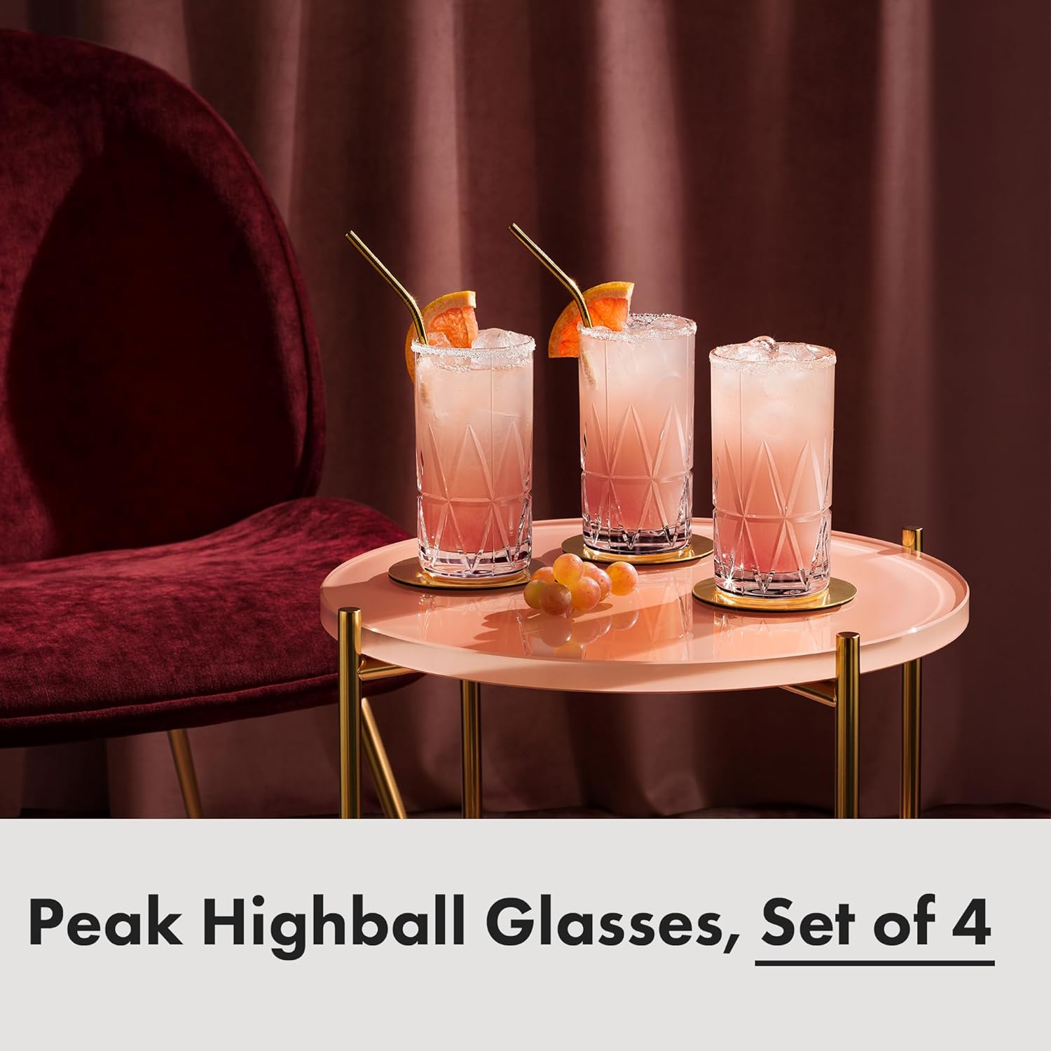Orrefors Peak Highball Glass, Set of 4