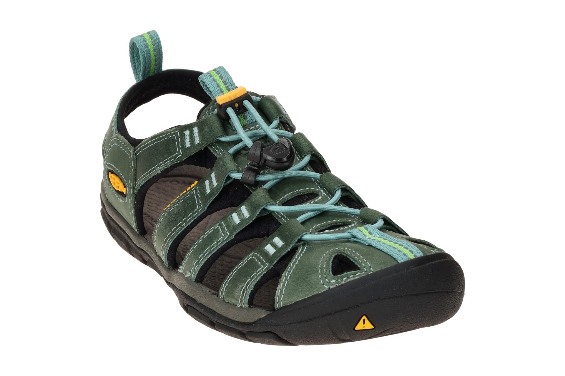 KEEN Clearwater CNX Leather Sandale 2021 Mineral Blue/Yellow