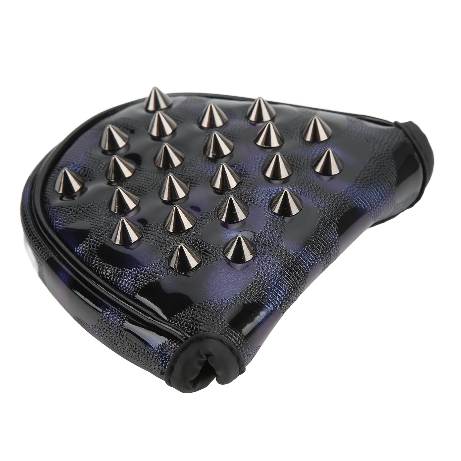 Funda de Cabeza para Club de Golf Putter PU Cubierta Interior de Felpa Impermeable con Remaches Hebilla magnética para Entrenamiento competición Uso Diario