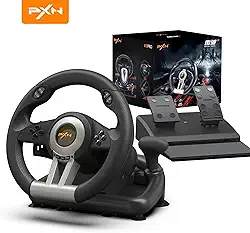 PXN V3II Racing Wheel - Gaming Steering Wheel for PC, 180 Degree Driving Wheel Volante PC Universal Usb Car Racing with Pedal for PS4, PC, PS3, Xbox Series X|S, Xbox One