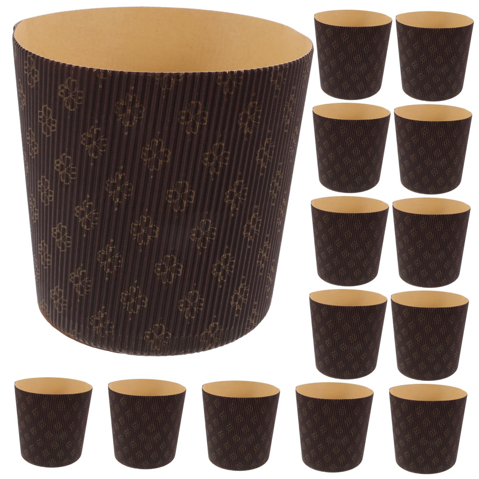 Moldes de Papel para Panettone 25 Piezas Marrón, Papel