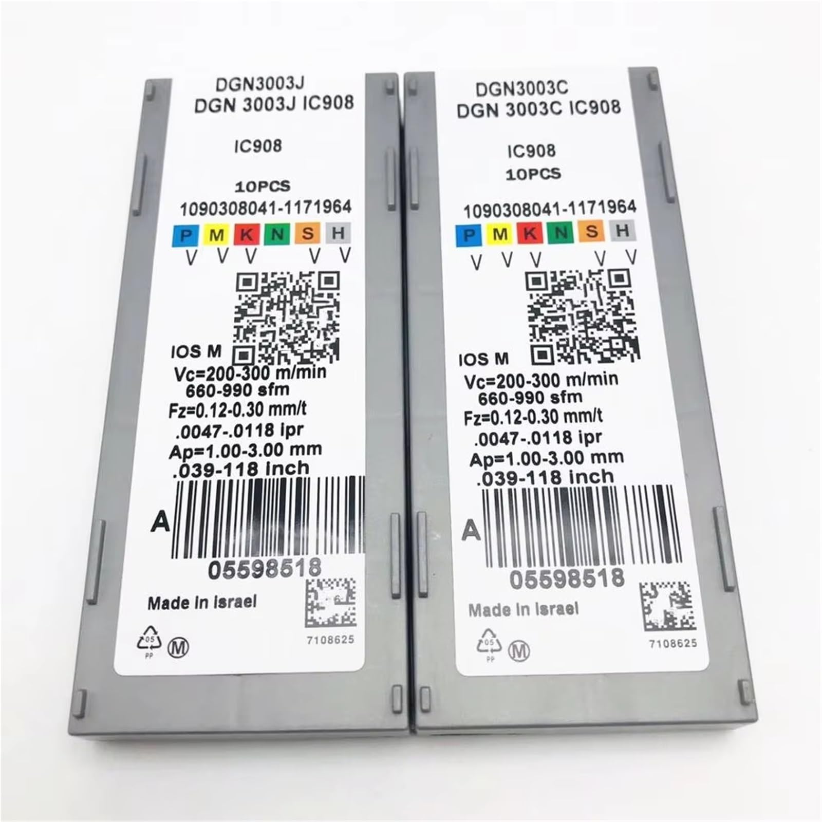 Herramienta De Ranurado Carburo CNC, 10 Uds., Para Piezas Torno, Inserto Corte(DGN3003C IC908)