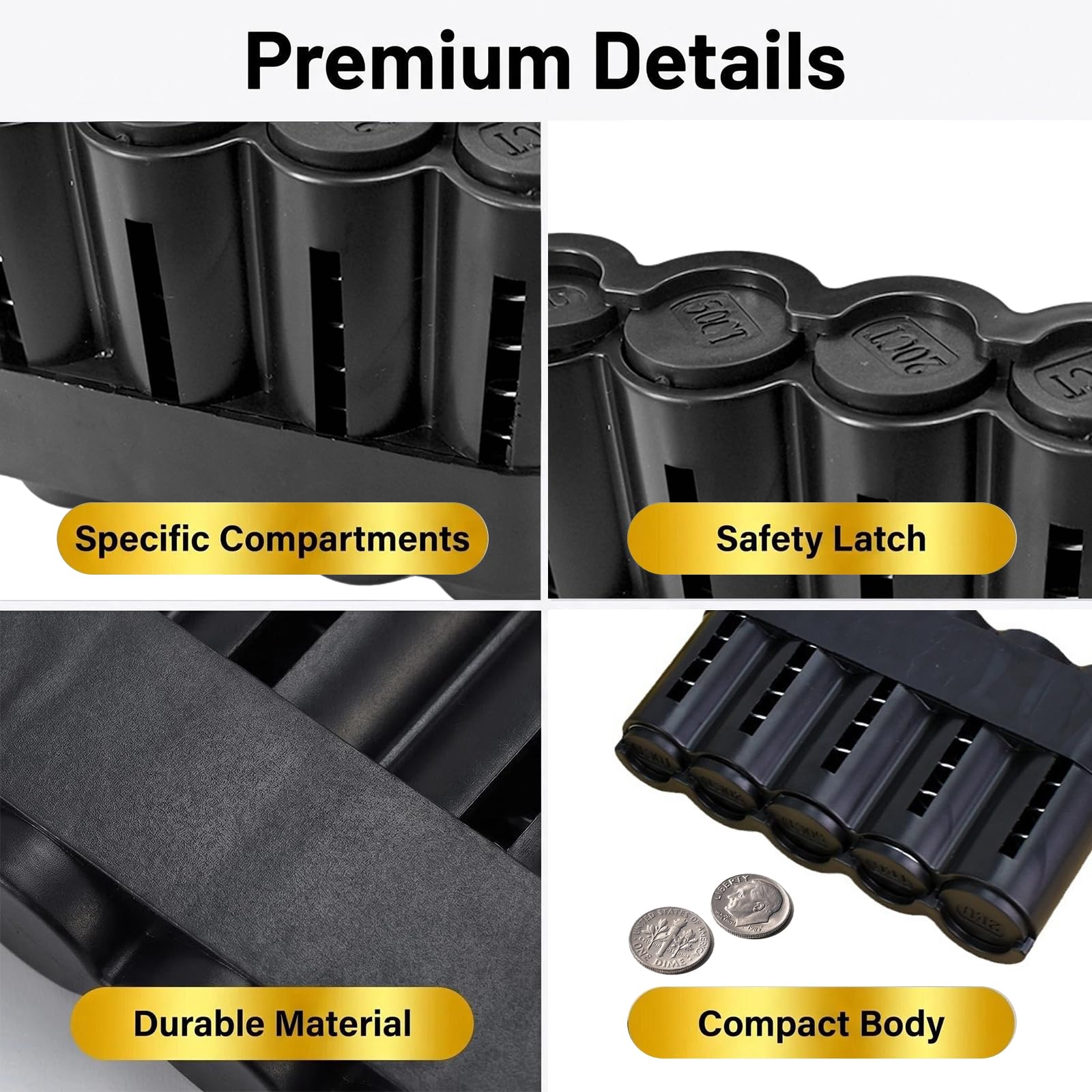Portamonedas, Clasificador de Monedas, Monedero Taxista, Portamonedas Taxi - Monedero Compacto y Seguro - Dispensador de Monedas Práctico y Duradero para Uso Diario, Negro