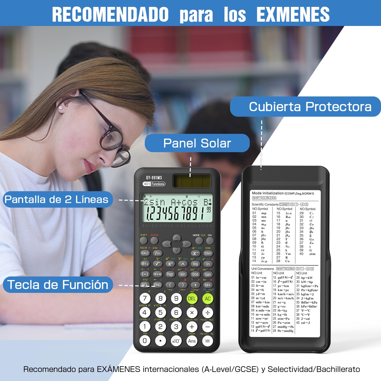 NEWYES 991MS-II School Scientific Calculator, 401 Calculation Functions - Image 2