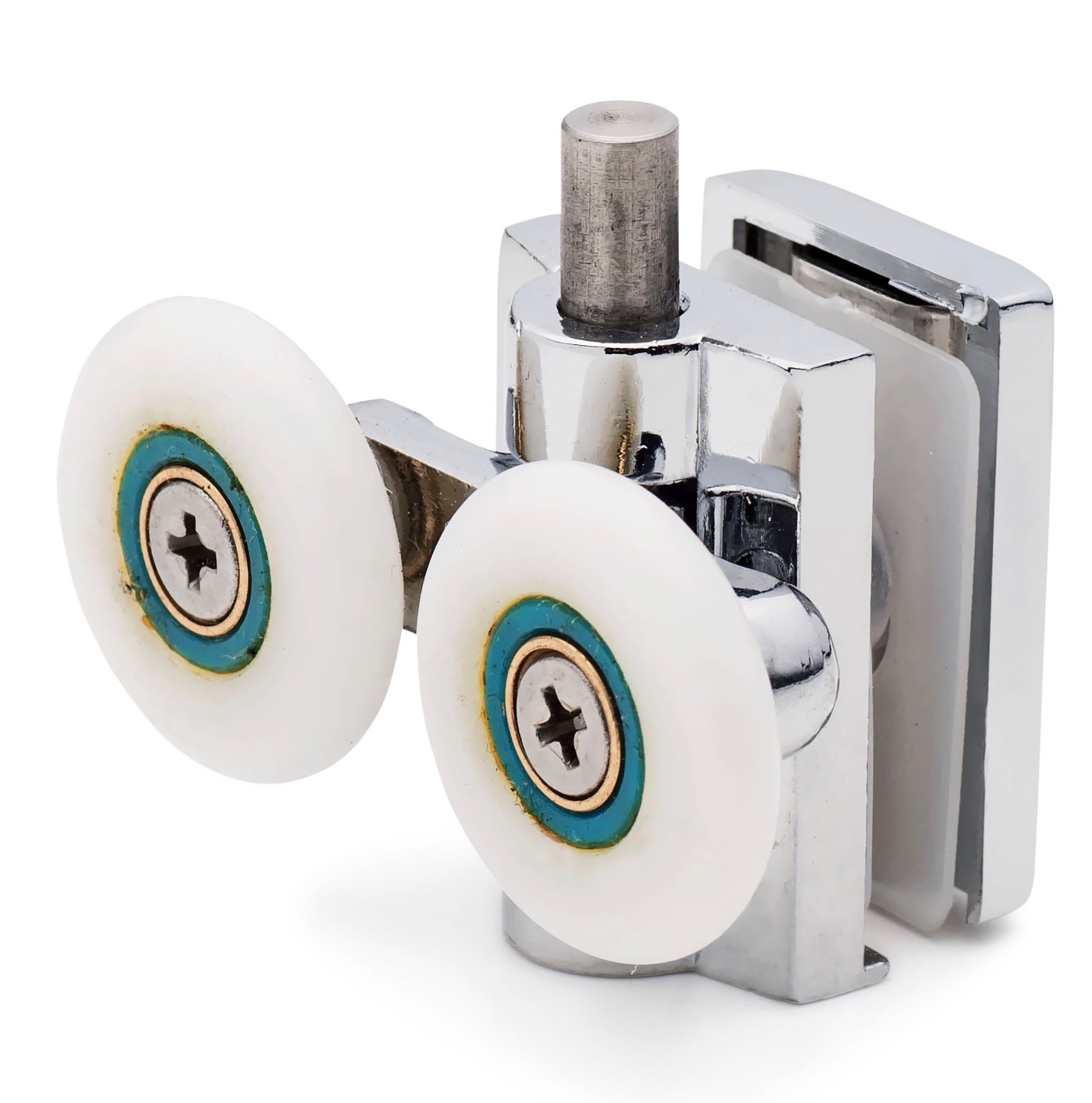 Rouleaux de porte de douche 26mm en alliage de zinc double fond auburn x2