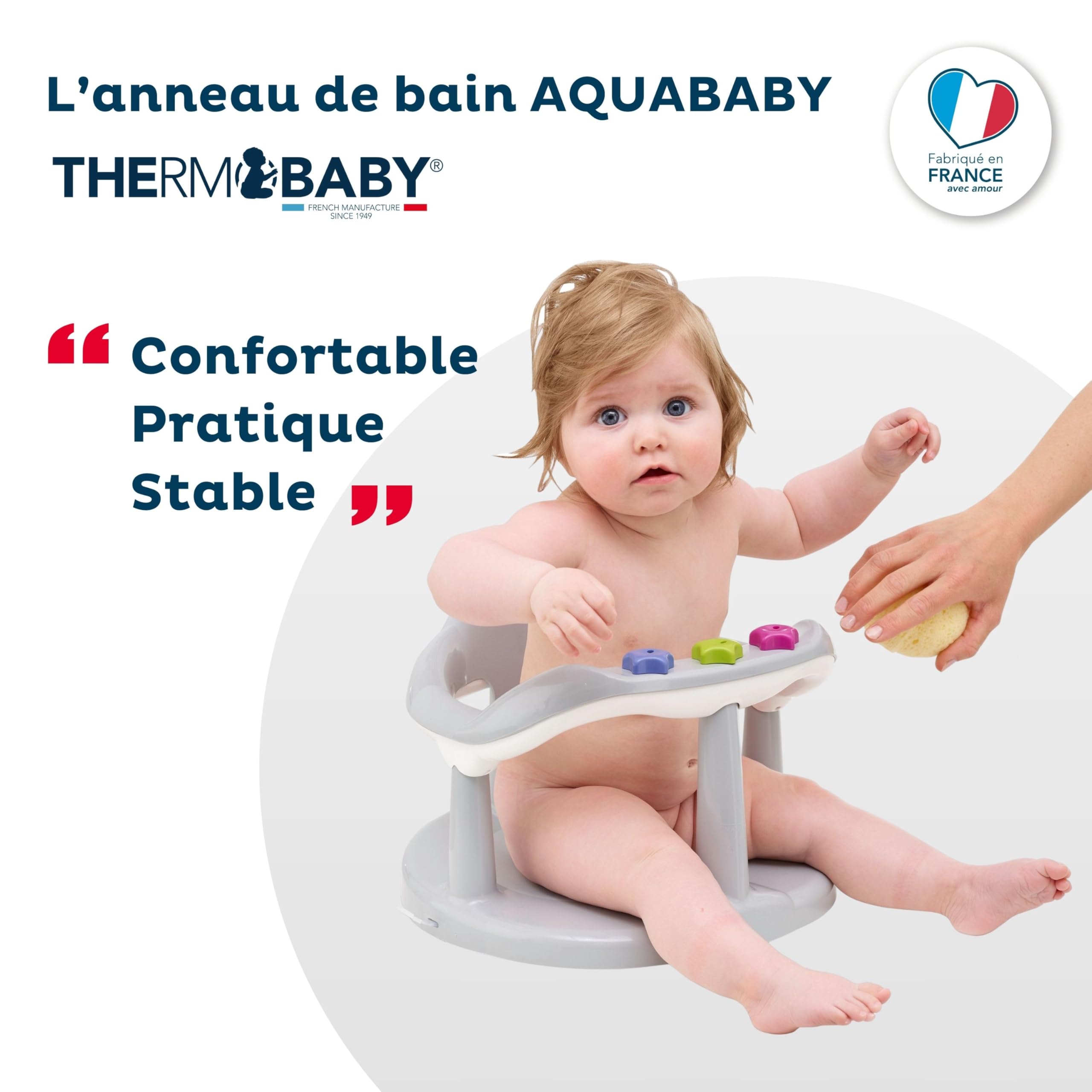 THERMOBABY Anillo de baño Aquababy de 7 a 16 meses - Gris Charm
