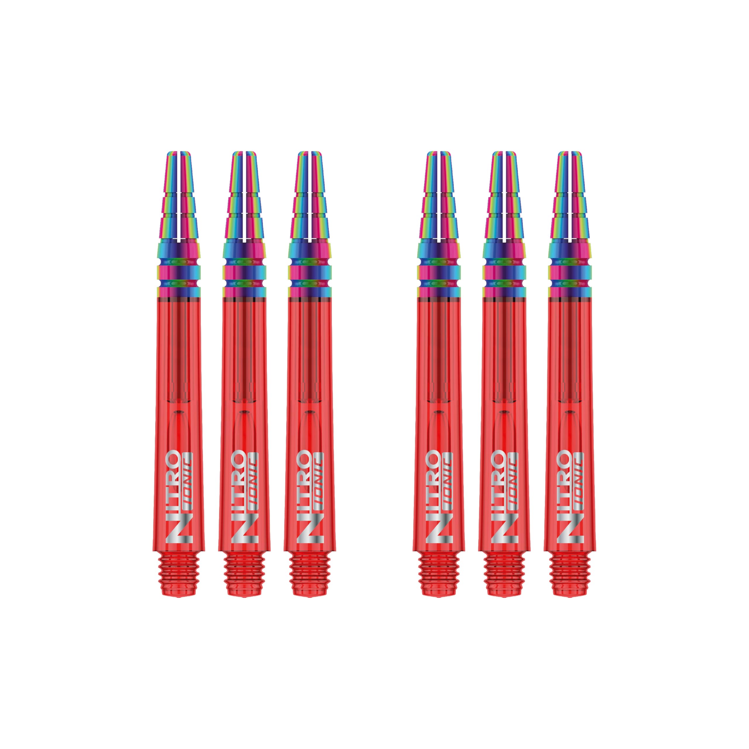 Tiges De Fléchettes RED DRAGON Nitro Xfire – Lot De 6 Tiges Courtes 36 Mm (2 Sets De 3) – Carbone Polymère Anti-Déflexion