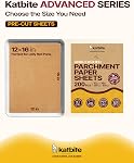 Katbite 200pcs Feuilles de papier parchemin non blanchies 12x16 inch (9x13 Facultatif) Lourds, papier de cuisson extra-fort pour les cookies, pain, viande, pizza