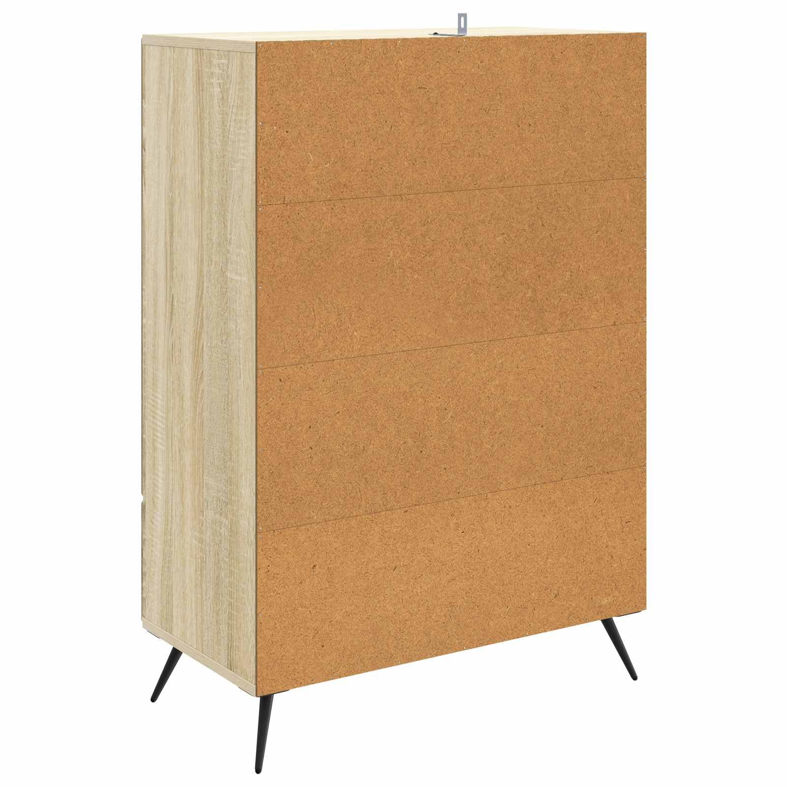 Générique Sonoma bufet dębowy, 66 x 34,5 x 95 cm, drewno inżynieryjne, szafka do przechowywania salonu z półkami i przegródkami, klasyczna zastawa stołowa do jadalni lub przedpokoju