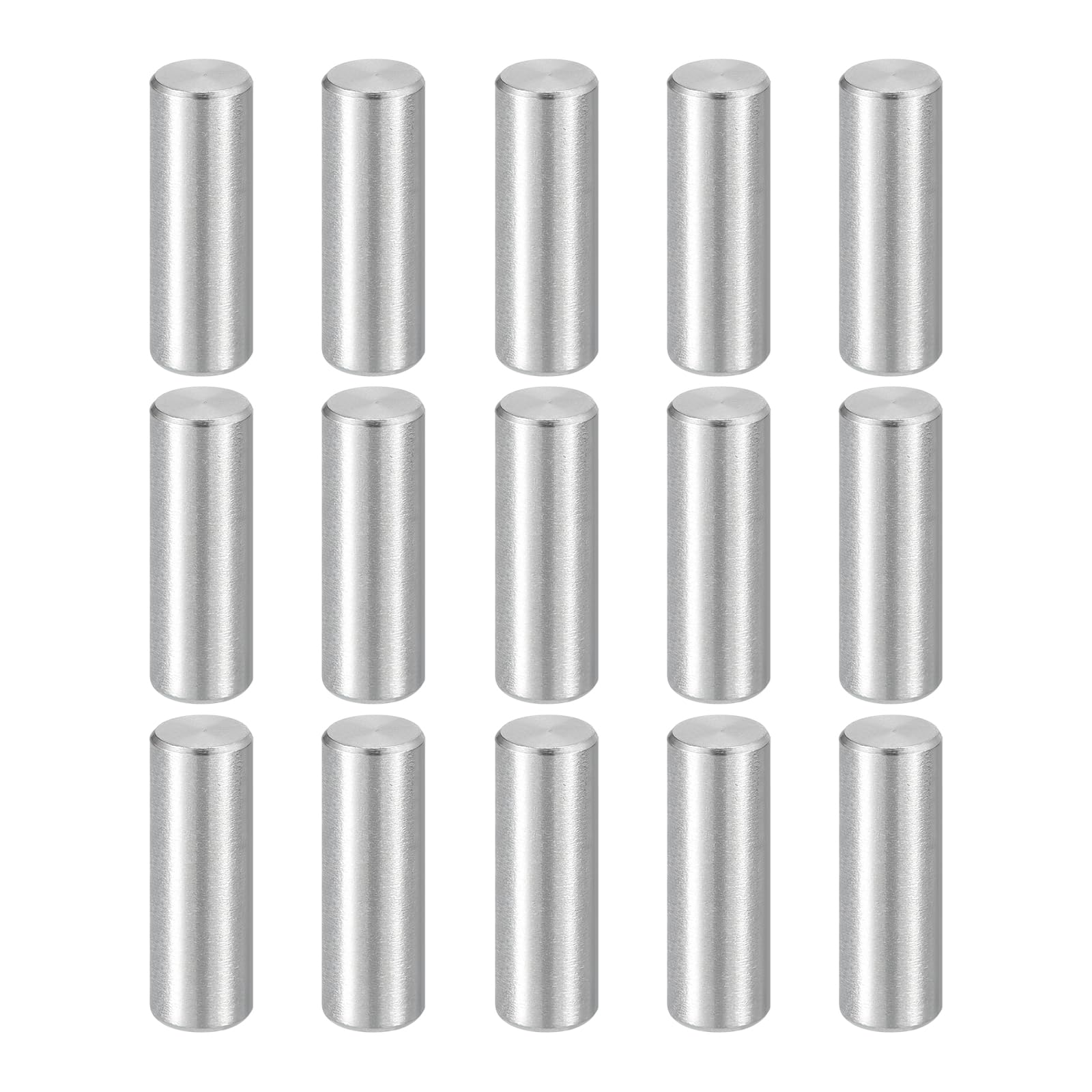 sourcing map 15pcs Dowel Pins M5(5mm) x 18mm 304 Stainless Steel Cylindrical Shelf Support Peg Pin Rod Fasten Elements for Metal Devices Wood Furniture DIY Installation, Silver