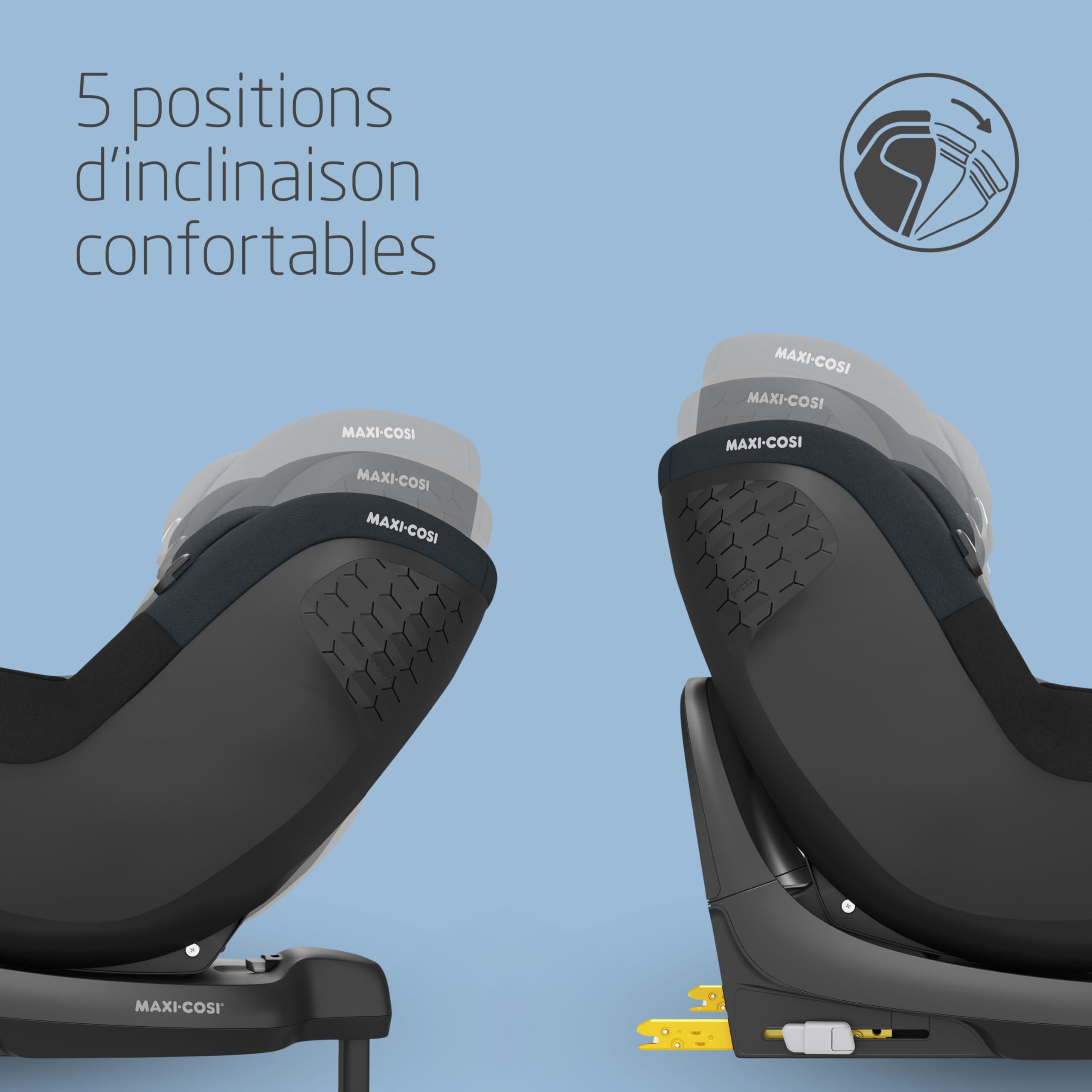 Maxi-Cosi FamilyFix S i-Size ensemble base siège-auto ISOFIX, siège-auto bébé Pebble S i-Size, siège-auto enfant Pearl S i-Size - Installation Click & Go, 0 à 4 ans, 0 à 18 kg, 40 à 105 cm, Tonal Grap
