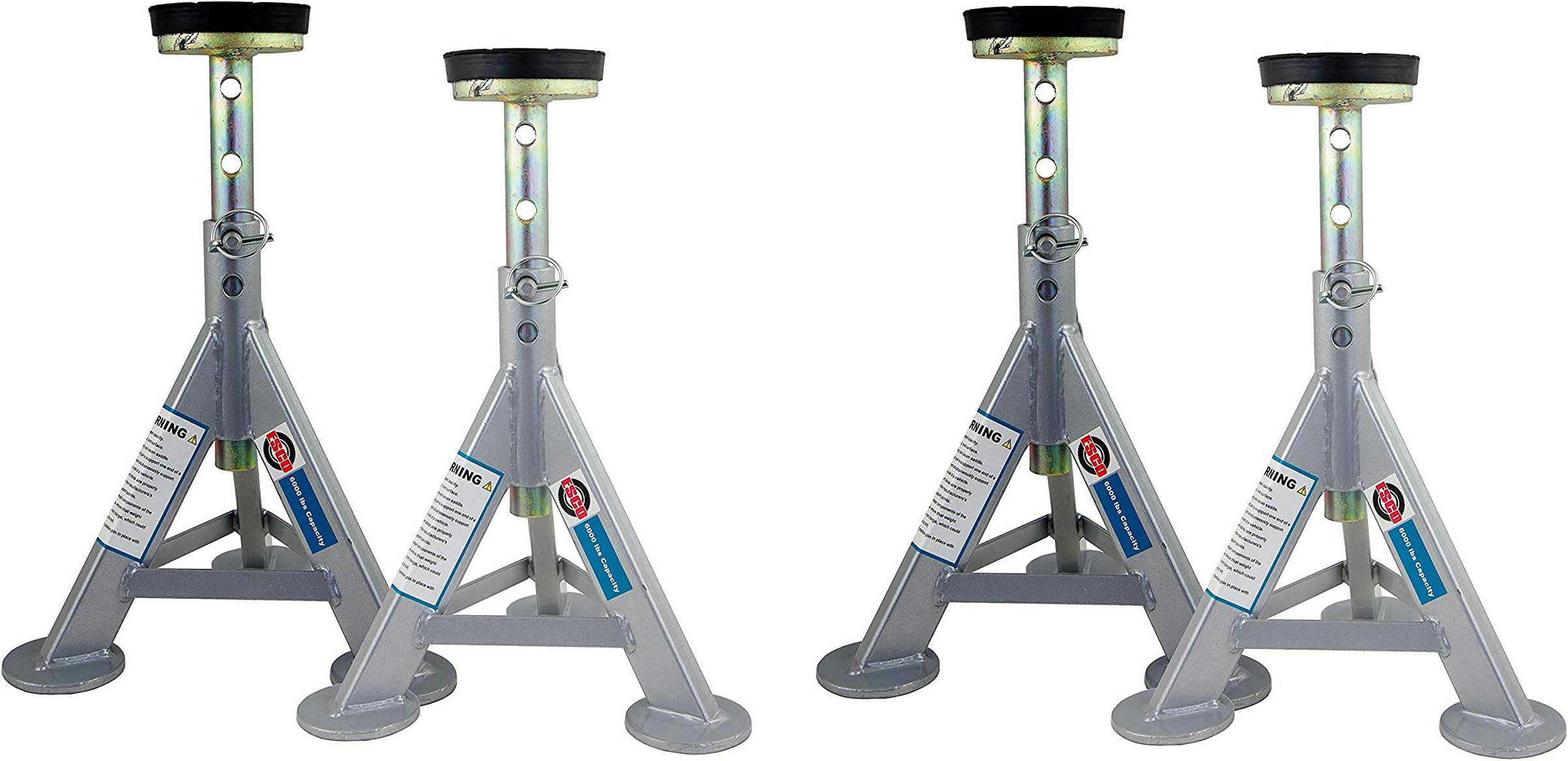 ESCO 10498 Jack Stands, 3 Ton Capacity, Pair of 2 Stands (2 X Pack of 2)