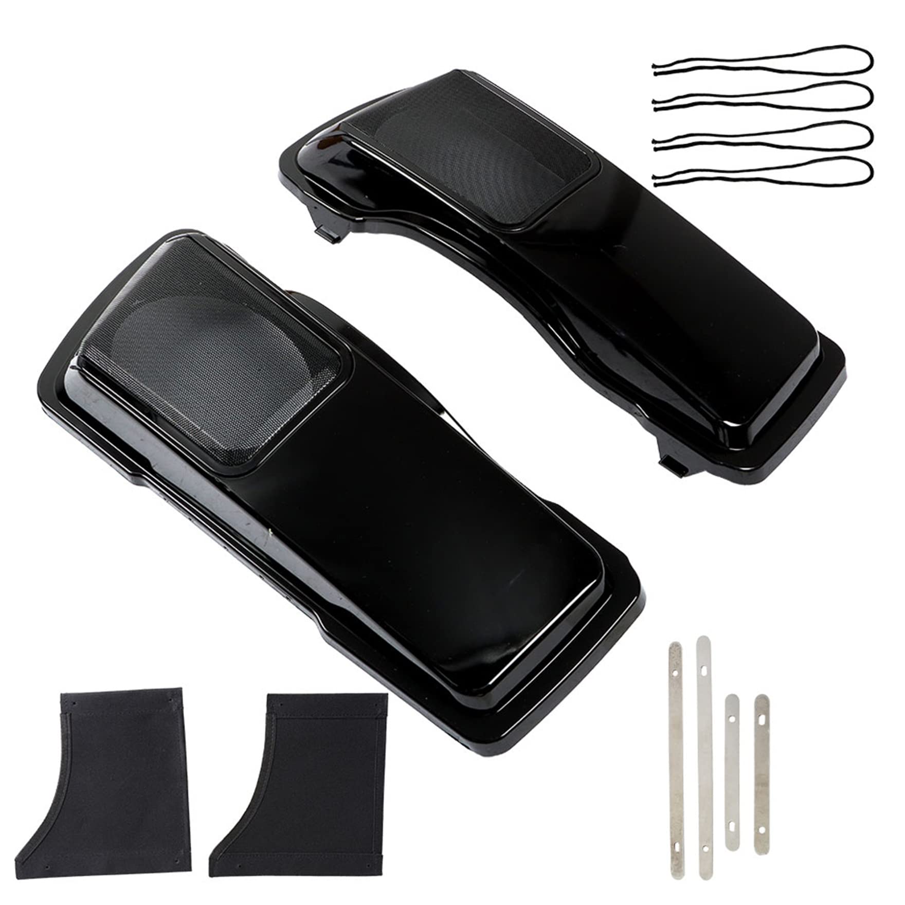 Saddlebags 6 x 9 Speaker Lids Replacement for 1993-2013 Touring Models A Pair Black