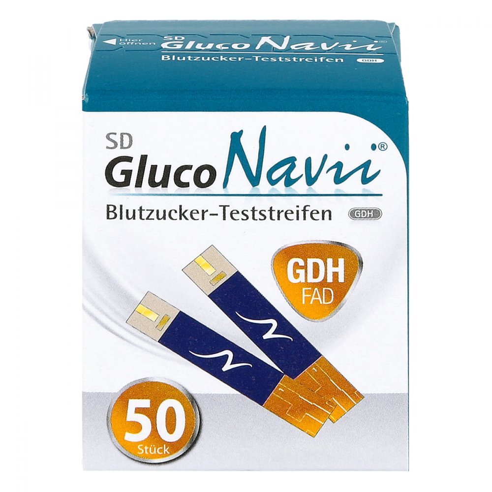 SD Gluco Navii Blutzucker Teststreifen 50 Stück GDH FAD Standard