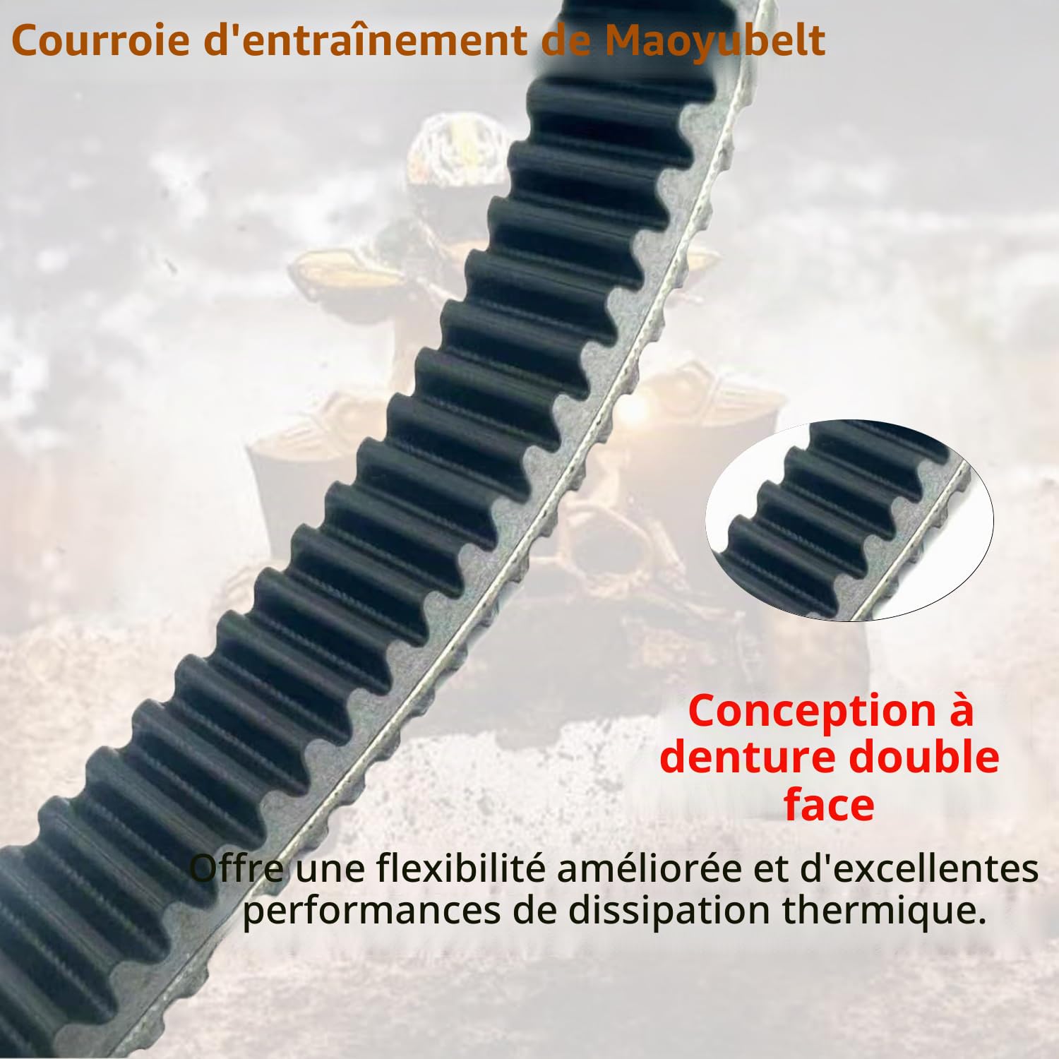 Courroie de transmission 1 pièce 0JWA-055000-1000 Courroie de transmission pour véhicules tout-terrain pour CF1000 1000cc Z1000 ATV UTV ATV1000 pour CF-Moto 2011-2018