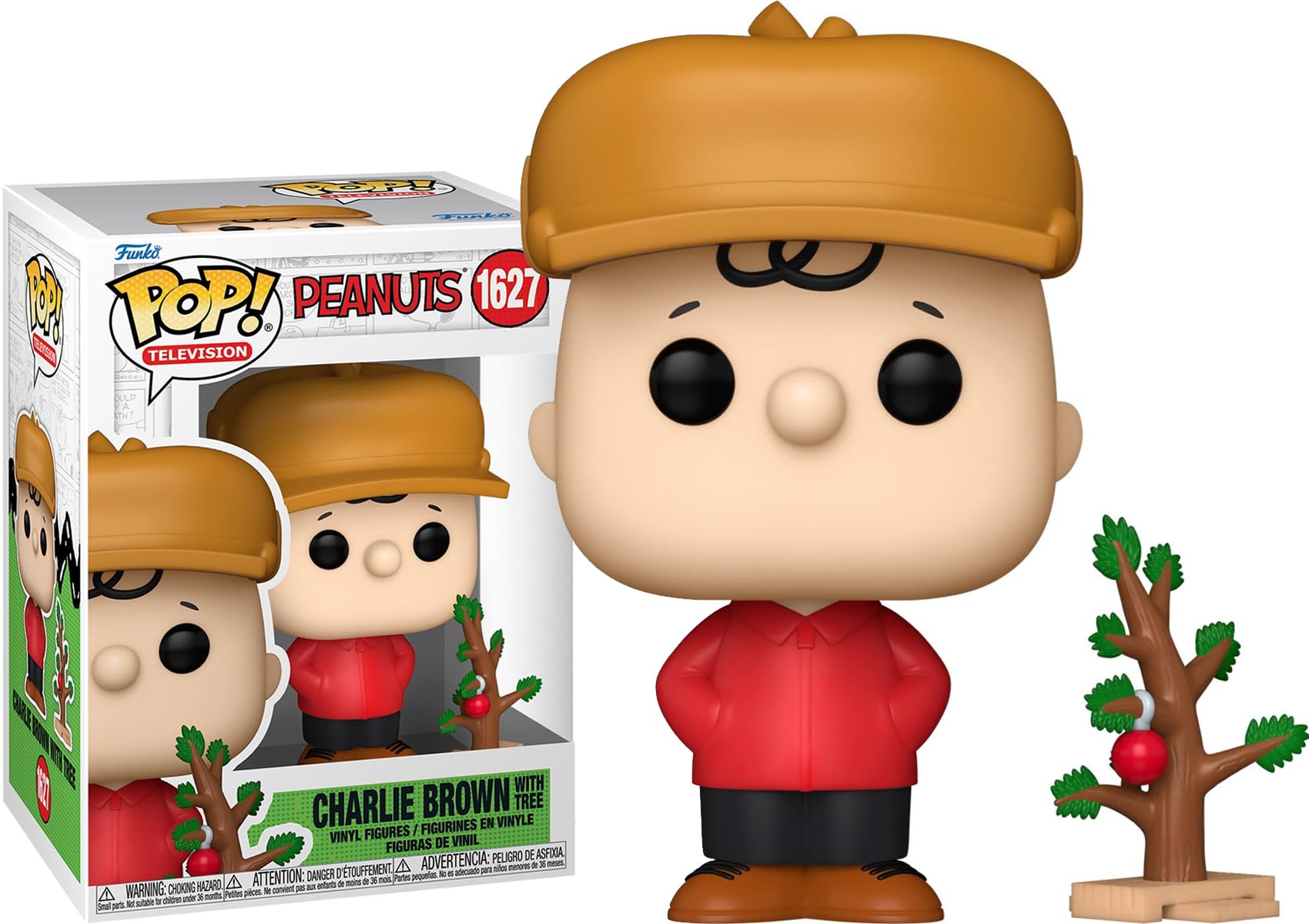 Amazon.com: Funko Charlie Brown with Tree Buddy + Pop Protector